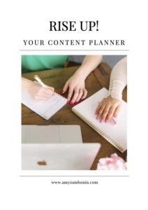 Content planner and prompts for entrepreneurs
