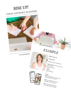 Content planner and prompts for entrepreneurs